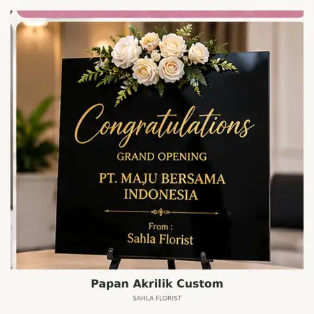Papan Bunga Akrilik Cirebon